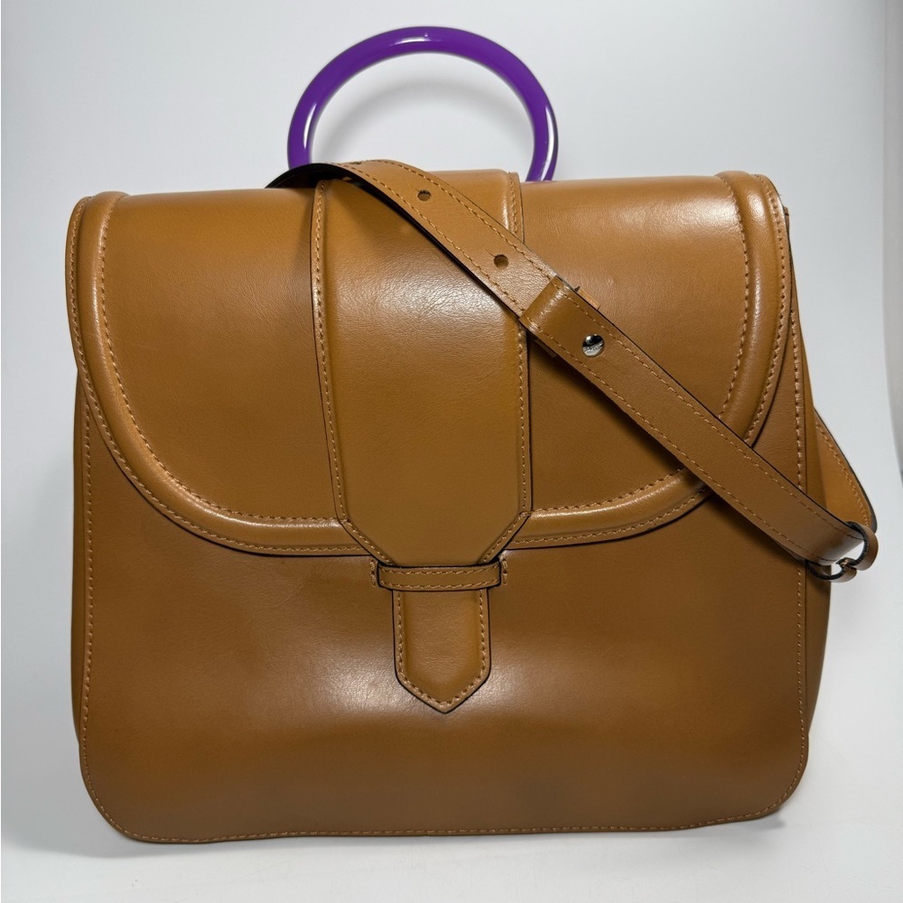 Gianni Chiarini safari leather cross body bag with top handle